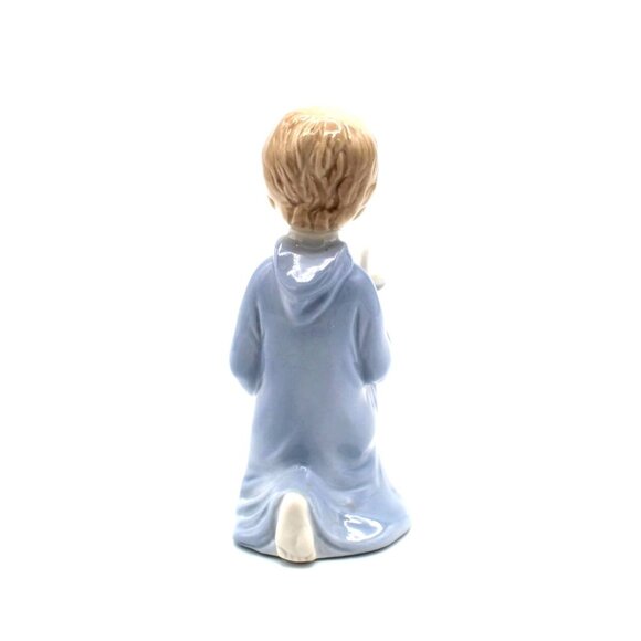First Holy Communion Praying Boy Vintage Religious Dated 1984 Porcelain 4 Inch - Picture 6 of 10